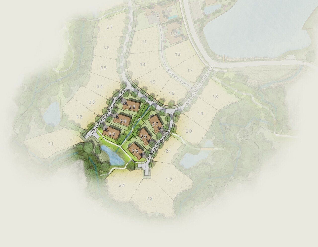 Homesite map pieces creekside