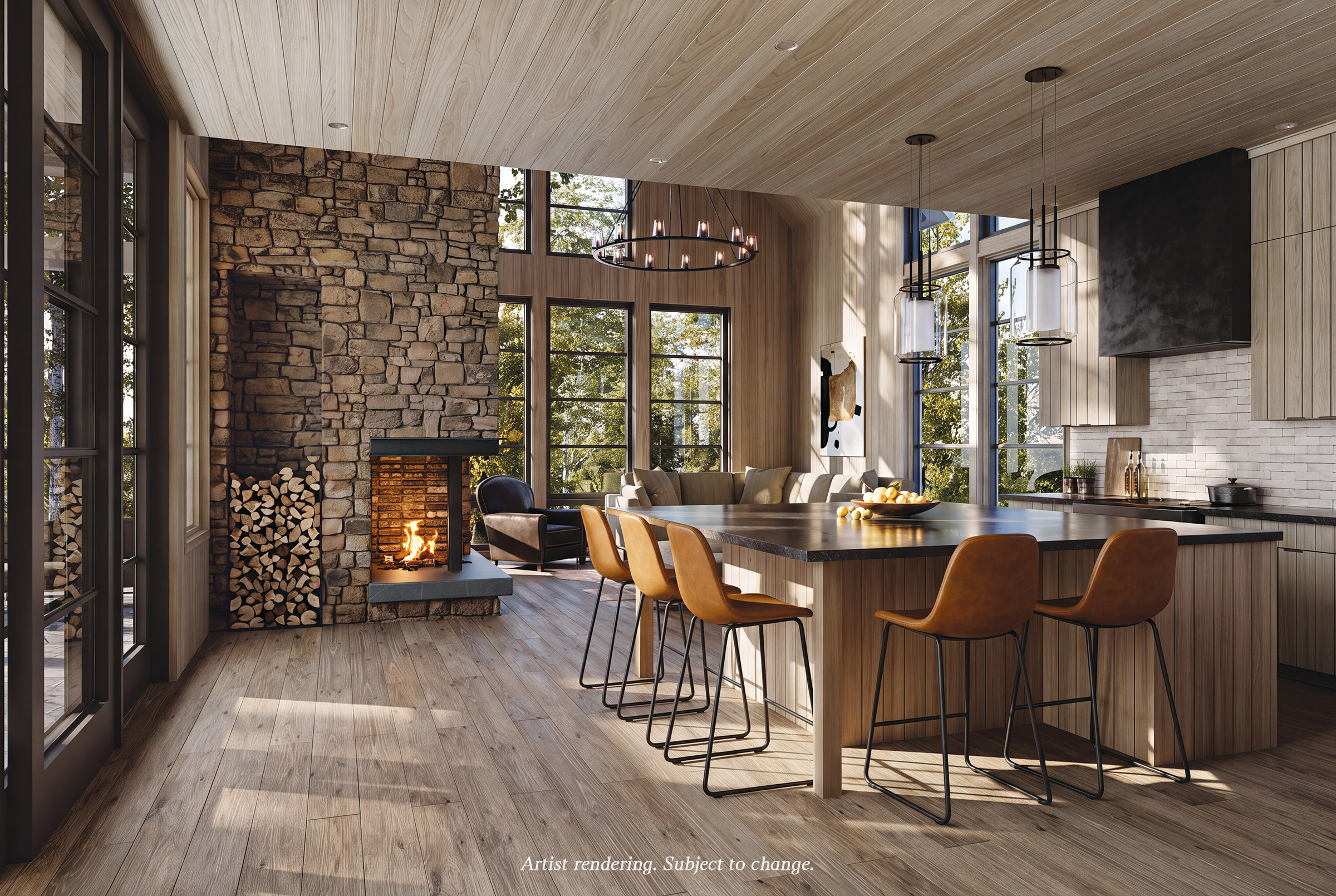Creekside cottages cashiers lake interior